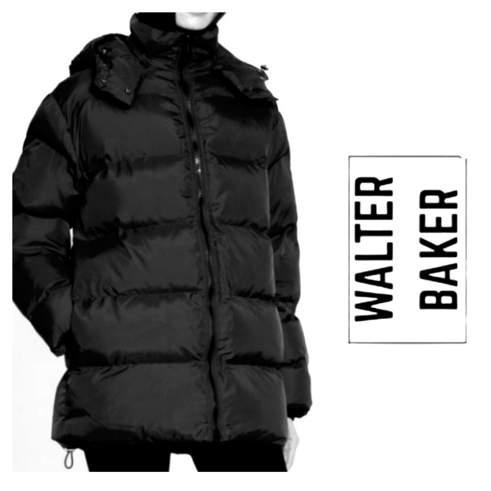 Walter Baker Monica Black Puffer Coat Jacket Size Small